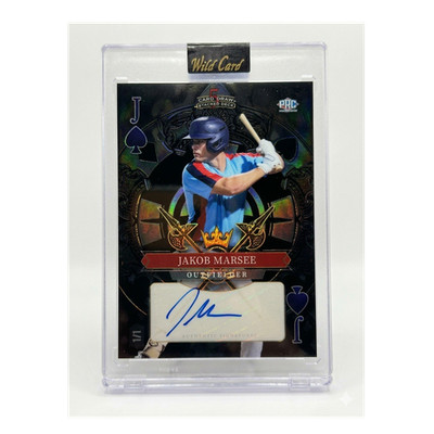 Wild Card 2024 5 Card Draw Jakob Marsee Ace of Clubs Auto 1/1 Rainbow Foil