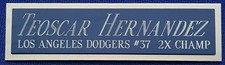 KIKE HERNANDEZ DODGERS NAMEPLATE FO AUTOGRAPHED SIGNED BASEBALL-BAT-JERSEY-PHOTO