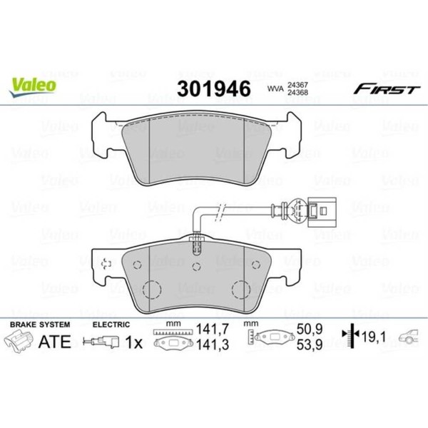 Valeo BremsbeläGe Bremsbelegsatz Hinten FüR VW Transporter V Bus Multivan-image