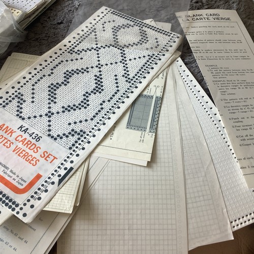 Rare Lot Of Knitmaster Punch Patterns Inc Lace & Child’s Motifs Vintage Knitting - Bild 5 von 10