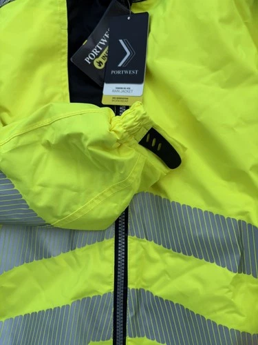 PORTWEST PW3 HI-VIS WINTER JACKET – T400 Safety Rain Reflective image 9