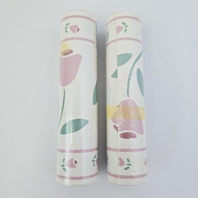 Vintage Wallpaper Border Wall Trim Rose Garden Cottagecore 2 Rolls Sealed Flower