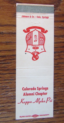 COLORADO SPRINGS ALUMNI CHAPTER MATCHBOOK COVER: EMPTY MATCHCOVER -A6