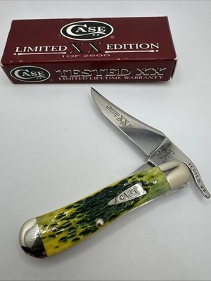 2002 Limited Case XX 61953L SS Lemon Lime Bone Russlock Folding