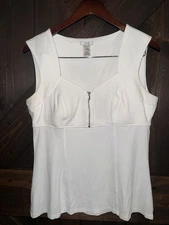 CACHE Sexy QUALITY Corset Style Zip Dress Top Women’s Sz Large Cotton
