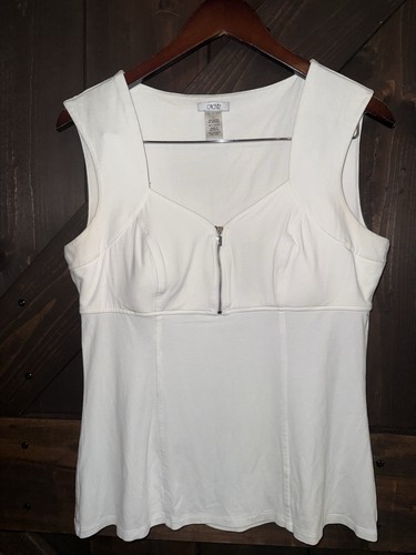 CACHE Sexy QUALITÀ Stile Corsetto Zip Abito Top Donna Tg Large Cotone - Foto 1 di 5