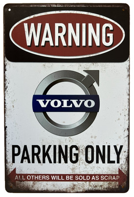 Volvo Parking Tin Sign (P1800 PV 444 PV 544 240 960 S60 S80 XC90) W50807
