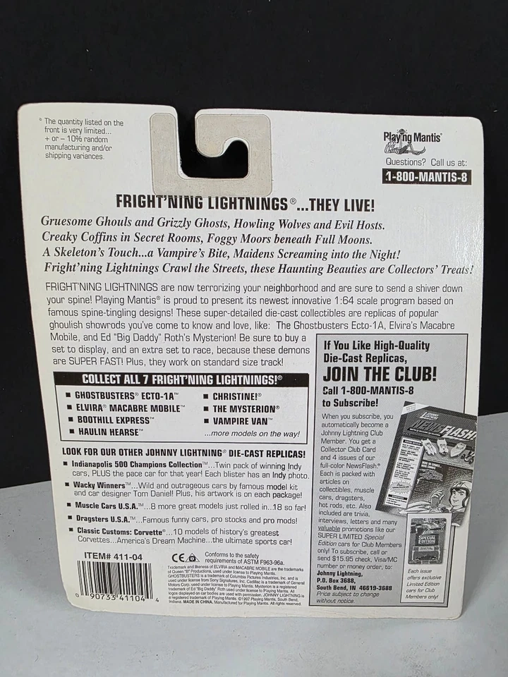 Johnny Lightning Fright'ning Lightnings Vampire Van 1:64 Die-Cast Metal - Image 3 of 3