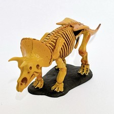 Kaiyodo Dinosaur Figure Triceratops Skeleton Fossil Choco Q Mini Toy Used
