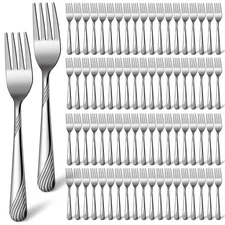 Minatee 150 Pcs Metal Dinner Forks Set Stainless Steel Flatware Kitchen Resta...