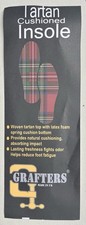 Grafters Tartan Latex Foam Cushioned Insoles - Size 6 UK (39-40 EU)