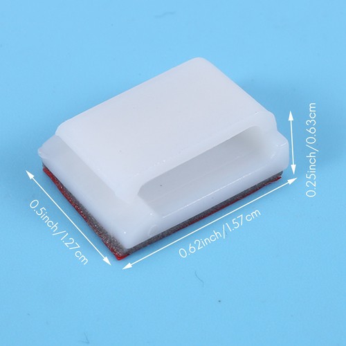 Adhesive Cable Clips, 100Pcs Wire Clips Cable Wire Management Holder Clamps2964 - Photo 2/8