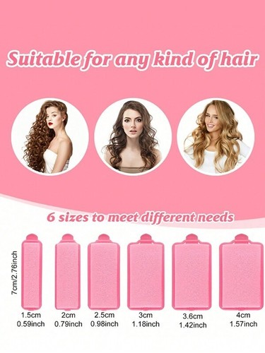 Hair Foam Curlers Rollers Set Long Hair Wave Heatless Bars For Barber & Salon - Picture 2 of 7