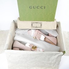 Gucci Pumps Women's Size 36.5 Pink Suede Square Toe