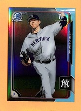 2015 Bowman Draft Chrome Blue Sky Refractors #44 Jeff Degano New York Yankees