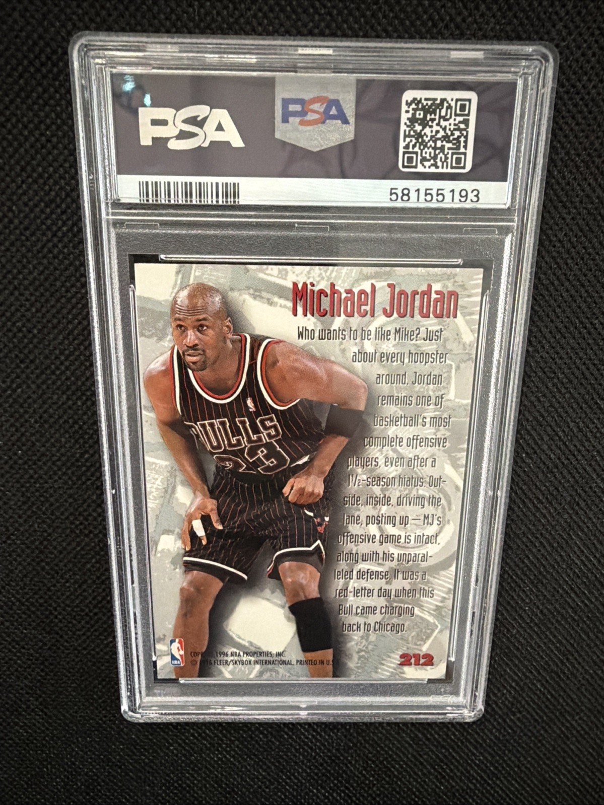 Michael Jordan 1995 Metal Nuts & Bolts #212 - PSA 6 - Nice Clean Slab view 11