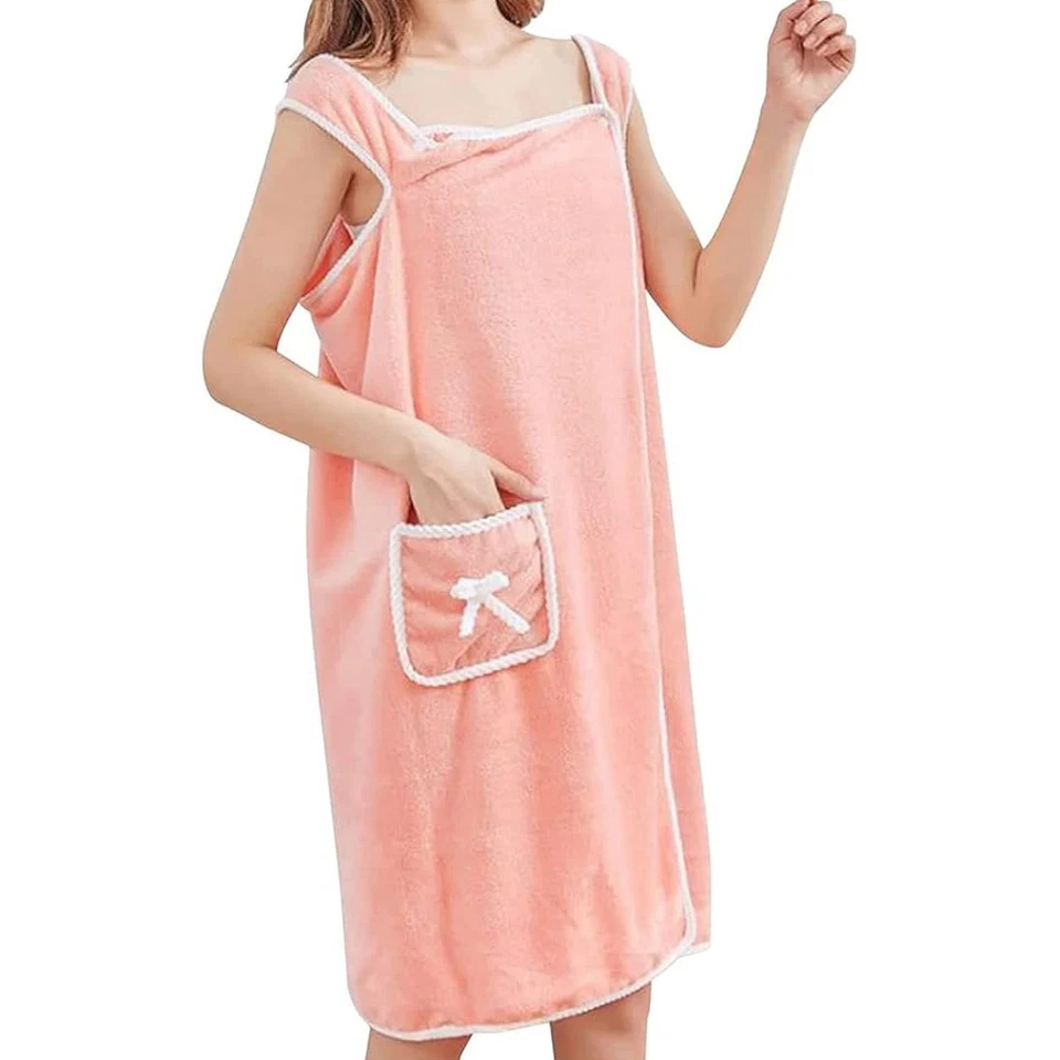 Toalla de baño portátil para damas Toalla de ducha Vestido Baño de secado rápido para mujeres EE. UU. Foto 2 de 4