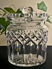 Vintage Waterford Crystal Lismore Biscuit Barrel & Lid Ireland 1976, Signed, Exc