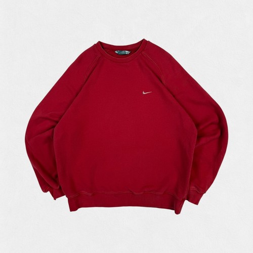 Vintage Y2K Nike Mini Swoosh Sweatshirt Rot Large