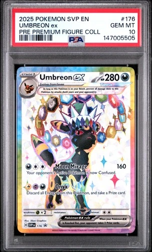 2025 POKEMON SVP EN-SV BLACK STAR PROMO #176 UMBREON EX PSA 10