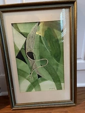 Vintage Watercolor Painting ABSTRACT Signed Helen Kirch ~13x19”