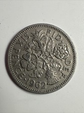 1962 SIXPENCE ELIZABETH II GREAT BRITAIN COIN