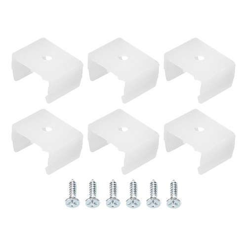 50 Stück LED-Neon-Montageclips,Halterung,für 14mm bis 17mm,durchscheinend - Bild 1 von 5