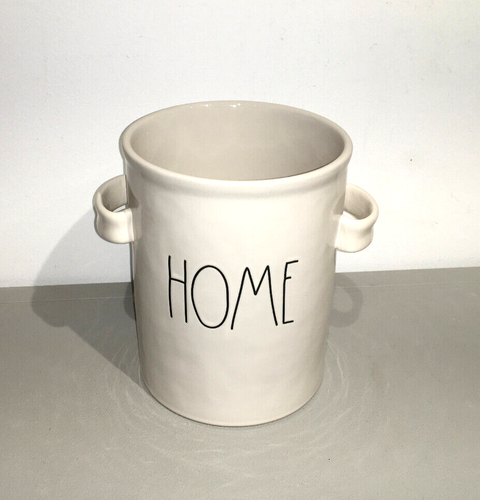 RAE DUNN UNTENSIL HOLDER"HOME" SOLID WHITE W/ HANDLES (NEW) - 第 1/3 張圖片
