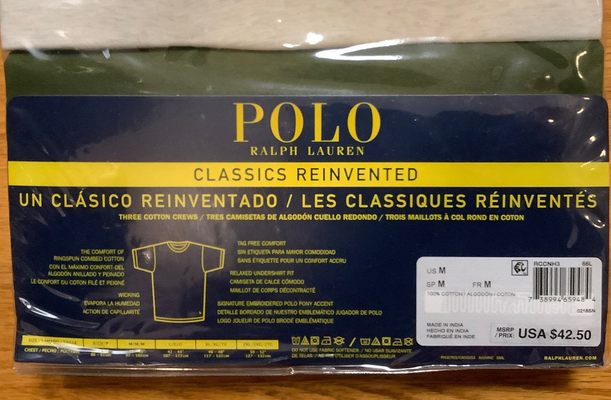 Polo Ralph Lauren Set of 3 Classic Fit Cotton Crew Assorted T