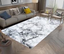 Abstract Marble Texture Bedroom Soft Carpet Anti-skid Area Rug Room Floor Mat