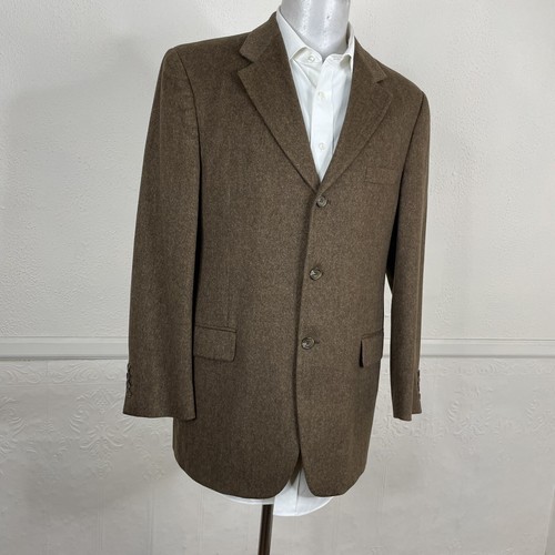 Coppley Sport Coat Mens 40R Brown Herringbone 100% Cashmere Soft - Picture 5 of 13