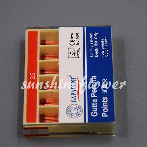 1 Box New Dental Gapadant Gutta Percha Points #25 120 Pcs/Box Best Quality - Picture 3 of 12
