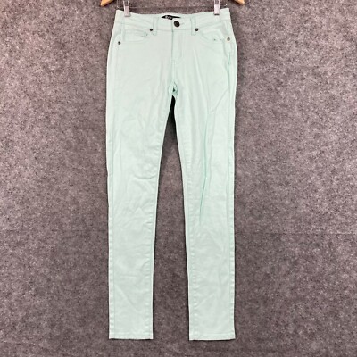April Womens Jeans Size 3 AU 6-8 W24-25 Mint Green Skinny Low Rise 9331