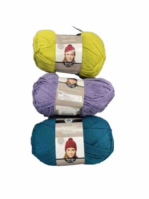 Loops and Threads Impeccable, Color: Teal, Lavender, 4.5 ounces each, Lot of 3