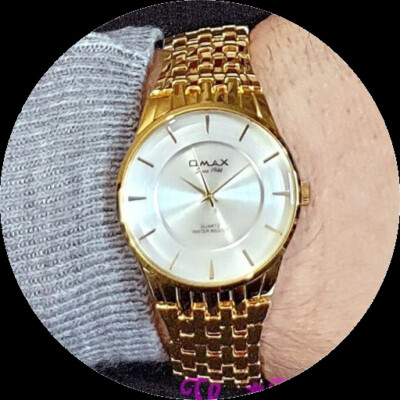 OMAX Designer Swiss Brand, Gold Pltd S.Steel Epson Seiko Movt Dress Watch HBC183