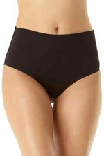 54 Anne Cole High Waist Shirred Swimsuit Bottom Black Large eau1825a