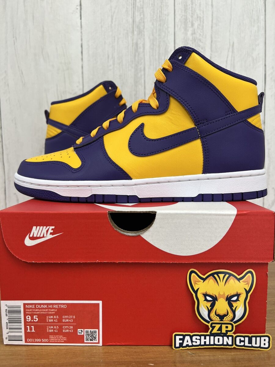 Nike Dunk High Lakers DD1399-500 Men Size 7.5-14