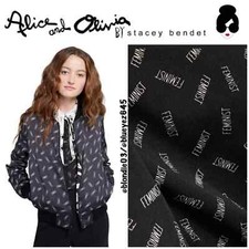 Alice Olivia Lonnie Reversible Bomber Jacket S NWT