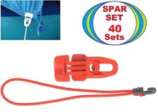 40x tarpaulin tarpaulin midi clip red  25 cm  4 mm tension eye rubber hook tensioner