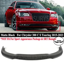 For Chrysler 300 C S Touring 2015-2023 V2 Style Matte Front Bumper Lip Splitter