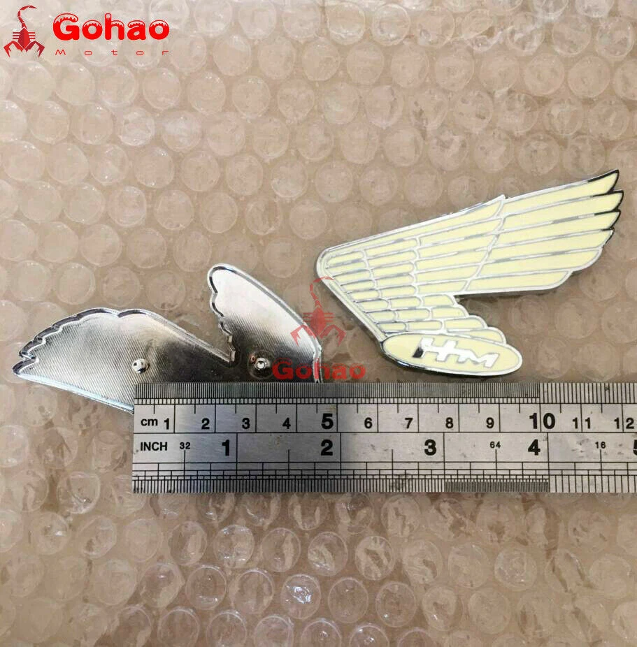 CB100 CL100 CB125 CB175 CL175 S90Z tanque de combustible/panel lateral emblema para ala HM Foto 4 de 4