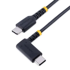 StarTech.com 6ft (2m) USB C to C Charging Cable Right Angle - 60W PD 3A - Hea...