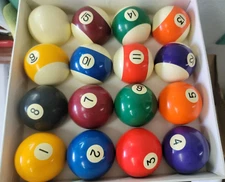 pool Balls 2 1/4" Cast Phenolic Phenolite-Supreme Billiard Ball 16 balls