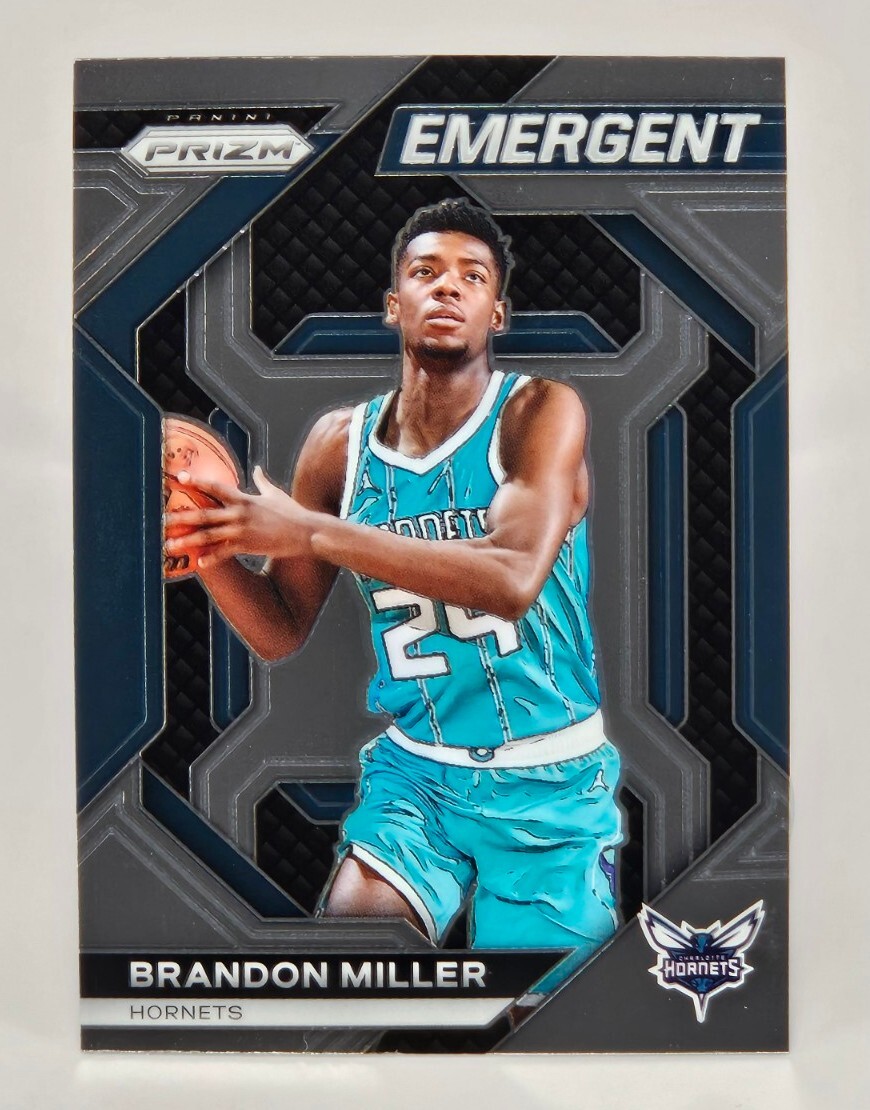 2023-24 Panini Prizm Brandon Miller "Emergent" RC Rookie Charlotte Hornets #17