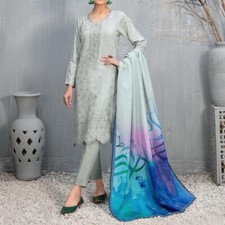 Pakistani Tawakkal Viscose Stitched Calligraphy Dupatta Kameez Fancy Suit Large