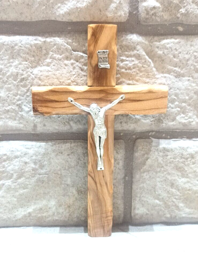 Cross Crucifix Wall Olive Wood Blessed Hand Made Jerusalem Holy Land Gift - 第 6/12 張圖片