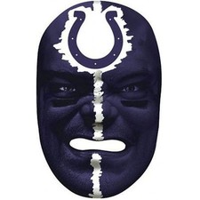 NFL Football Indianapolis Colts Fan Face Warrior Mask Logo Game Tailgate Stadium