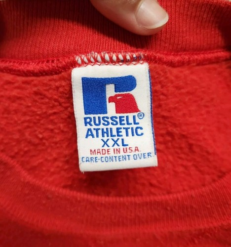 Vintage Russell Sweater XXL North Carolina State NC State NCAA Red Crew Neck T* - Picture 4 of 7