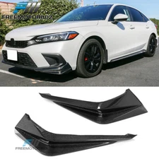 Fits 22-24 Honda Civic 11th Gent HPD Style Carbon Fiber 2PCS Front Bumper Lip CF