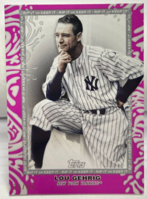 Lou Gehrig 2022 Topps Rip Fuchsia Parallel #' D 35/65 - Karte #4 - Ny Yankees